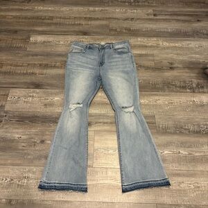 High rise flare jeans, size 16WR